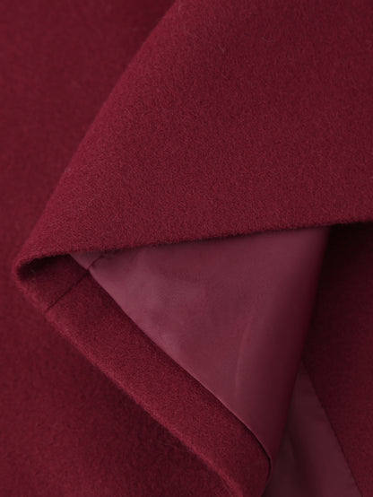Women’s Single-Breasted Scarf Woolen Coat – Elegant & Warm Autumn Winter Outerwear